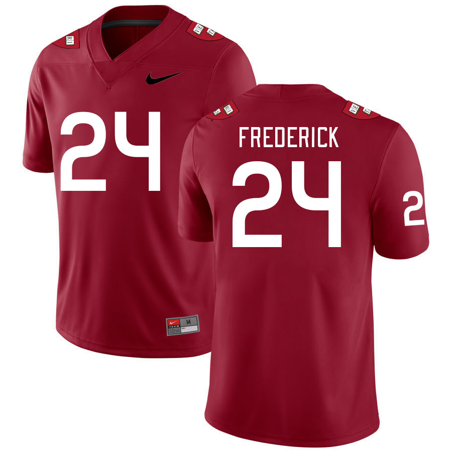 Men-Youth #24 Malik Frederick Harvard Crimson 2023 College Football Jerseys Stitched-Crimson